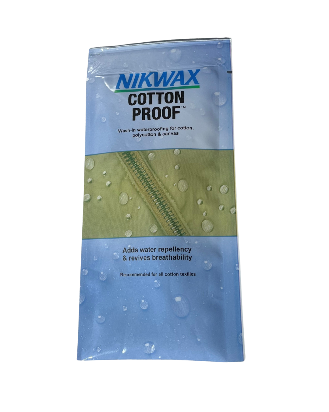 Nikwax Cotton Proof packaging on a white background