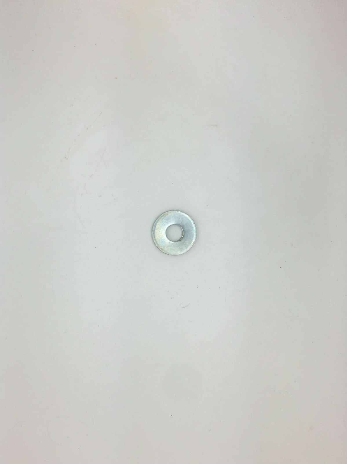 Metal washer on a white background