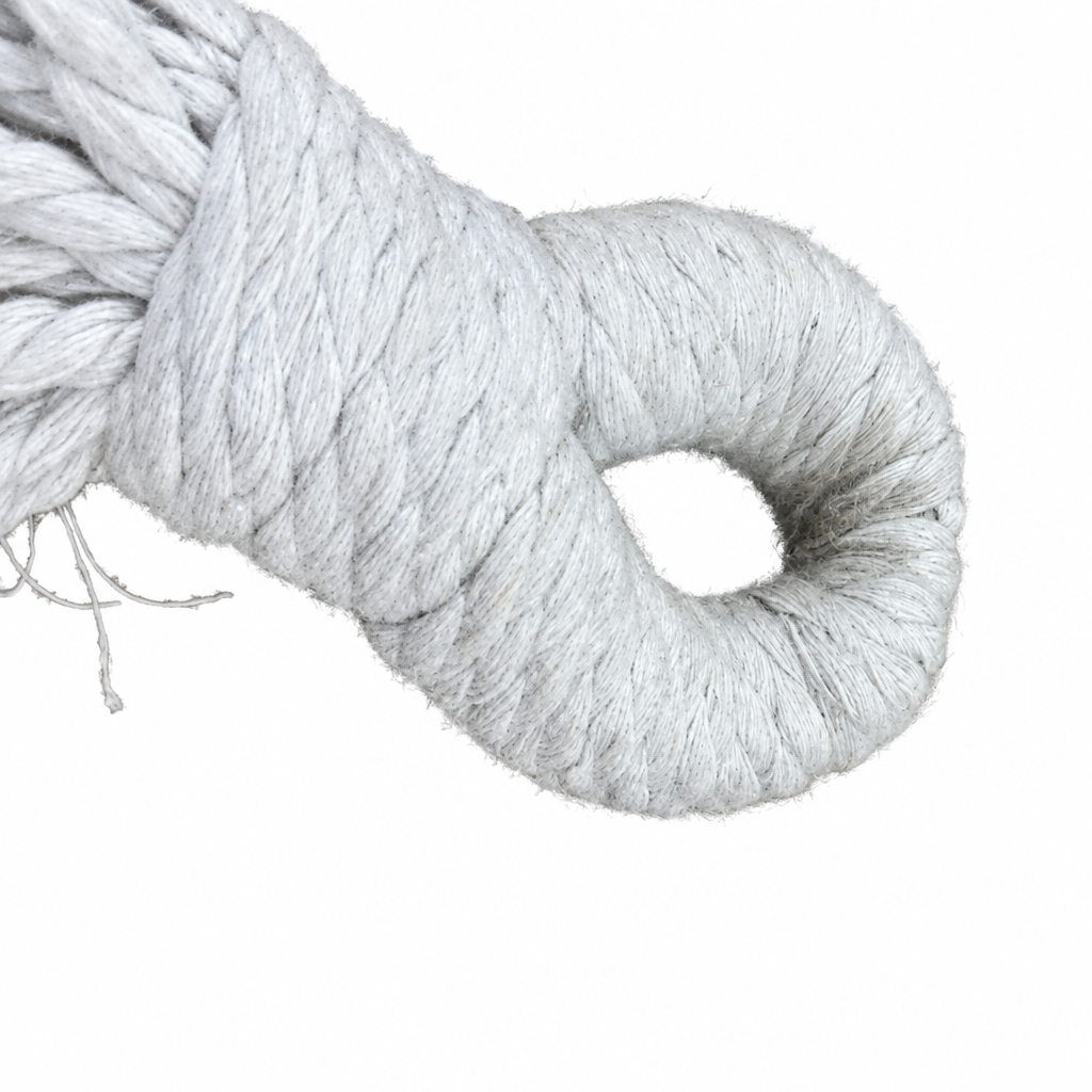 Close-up of the Samba Marine clearance hammock eyelet showing signs of use and loose threads