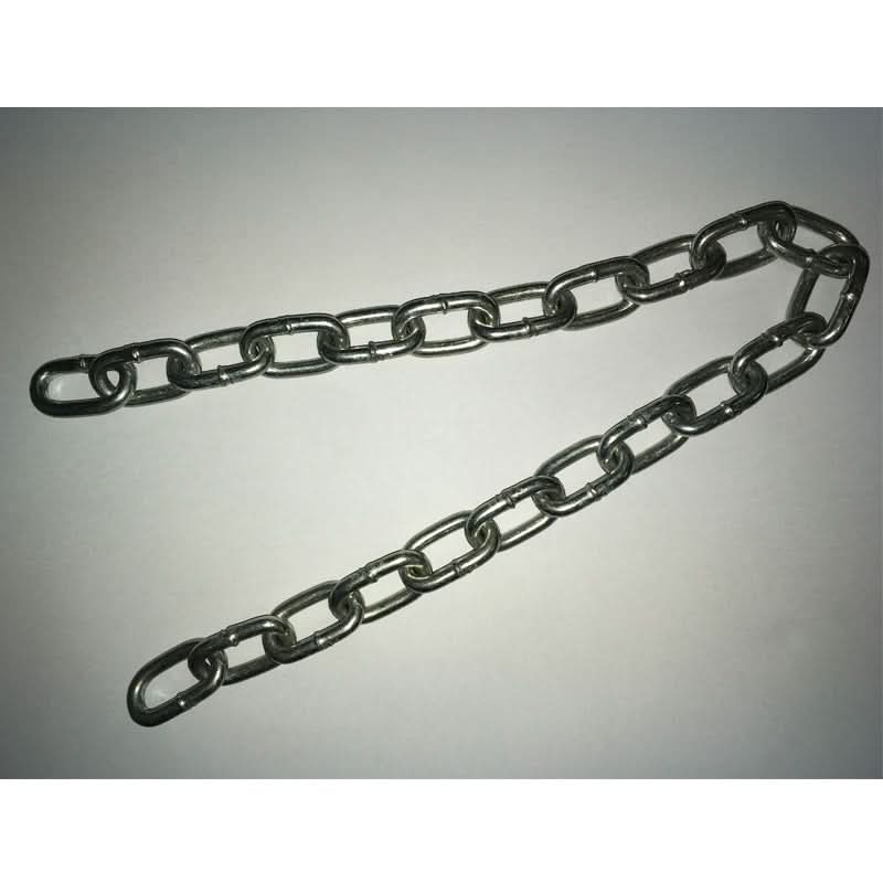 Metal chain on a grey background