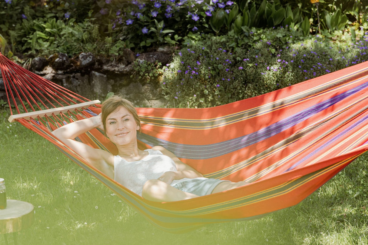 Amazonas Spreader Bar Hammock Aruba Cayenne Hammock - Weatherproof Single