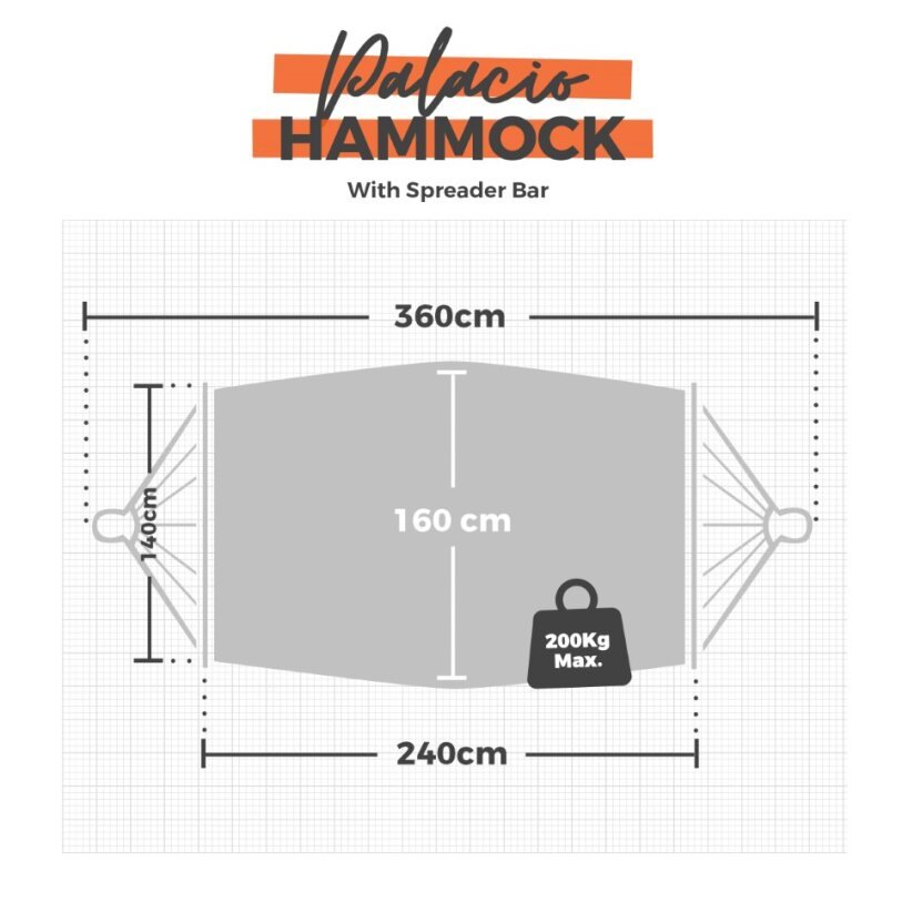 Amazonas Spreader Bar Hammock Palacio Boho Hammock