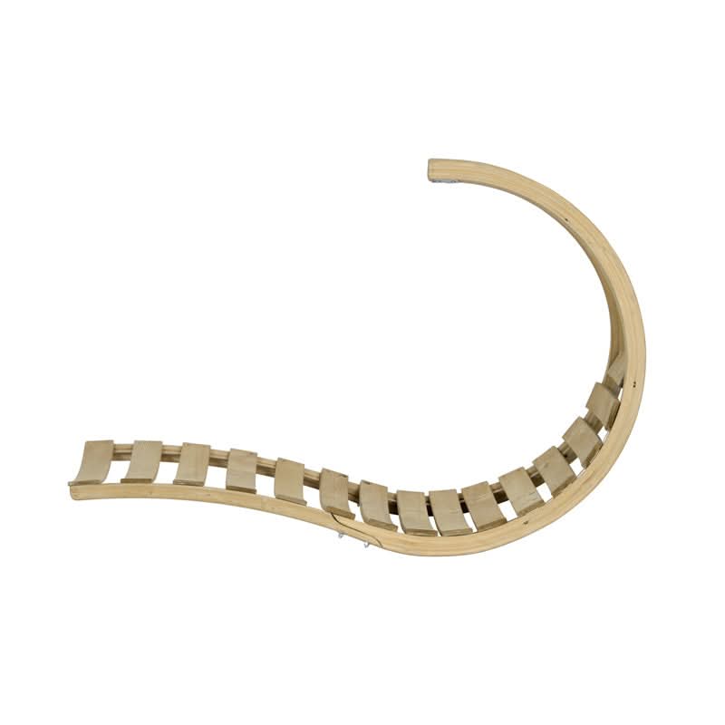 Beige metal track on a white background