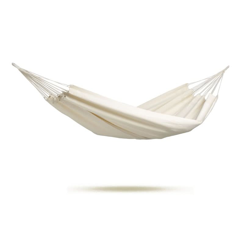 Beige hammock on a white background