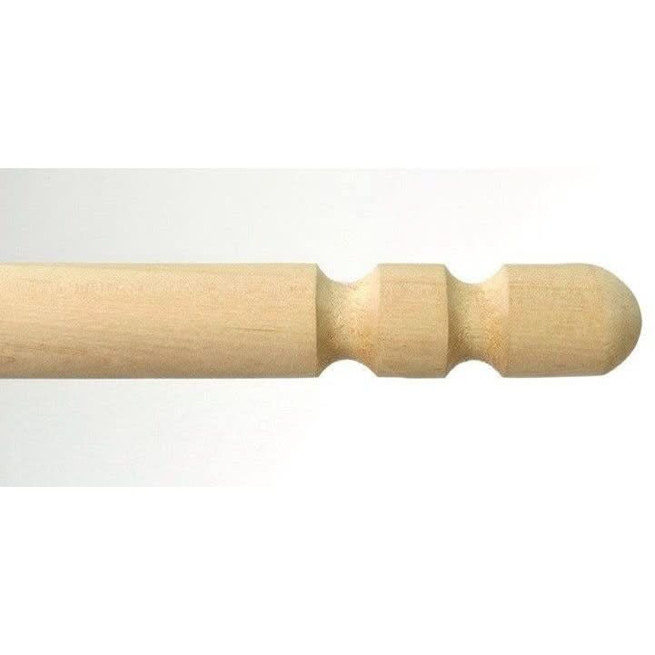 Wooden dowel rod on a white background