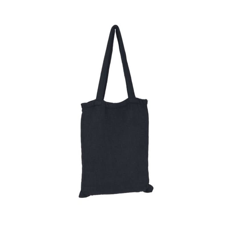 Black tote bag on a white background