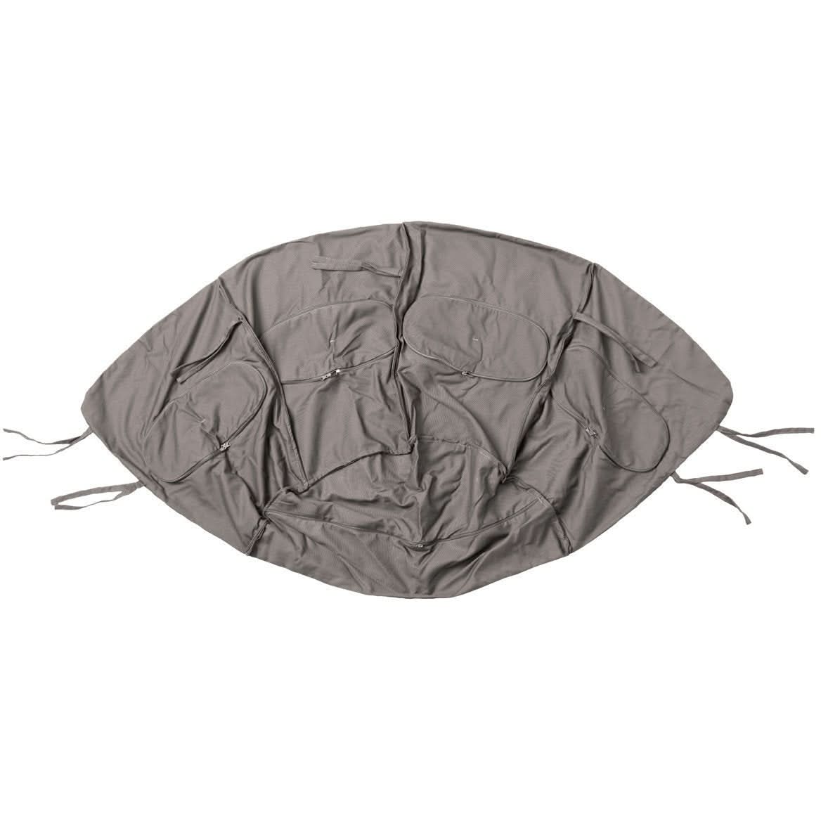 Grey headscarf on a white background