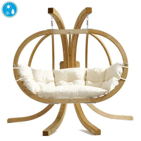 Globo Royal Double Seater Hanging Egg Chair Set