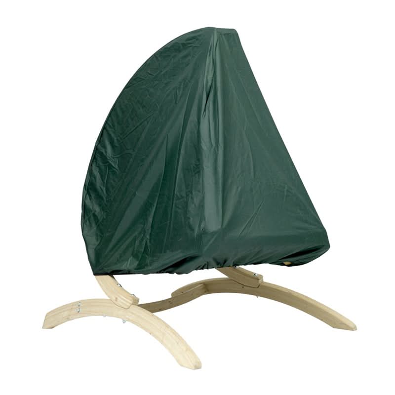 Green hammock cover on a white background