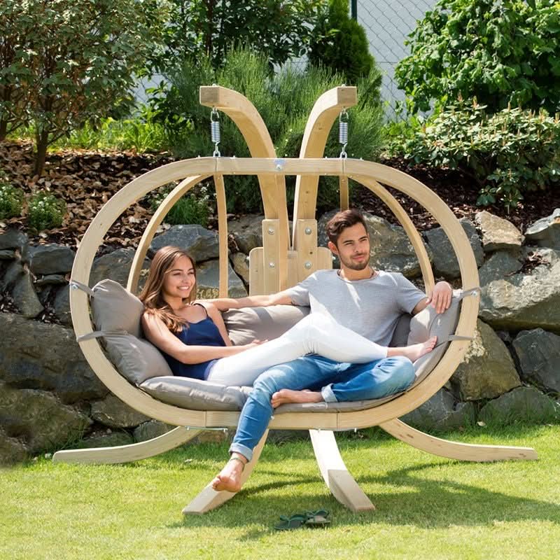 Amazonas Hanging Chair Stand Globo Royal Double Wooden Egg Chair Stand - Luxury
