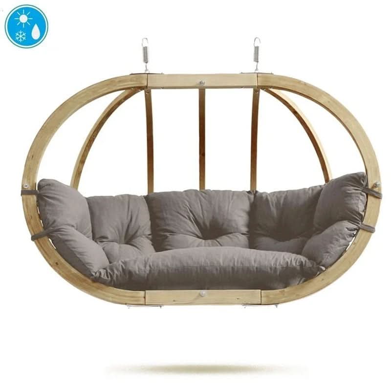 Amazonas Hanging Chair Globo Royal Taupe Double Seater Hanging Egg Chair (Weatherproof)