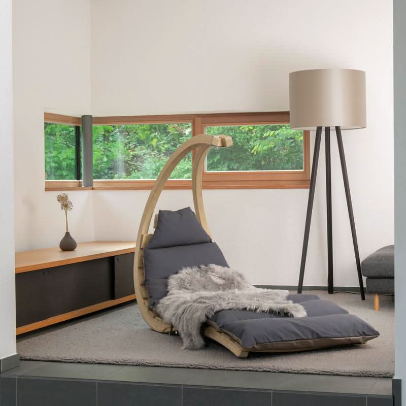 Amazonas Hanging Chair Swing Lounger - Anthracite / Taupe