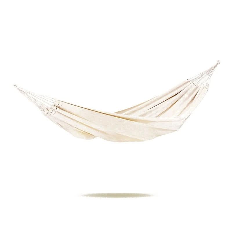 Beige hammock on a white background