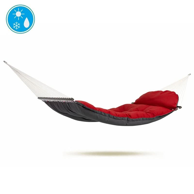 Amazonas Spreader Bar Hammock The Fat Hammock RED - Reversible Weatherproof Double