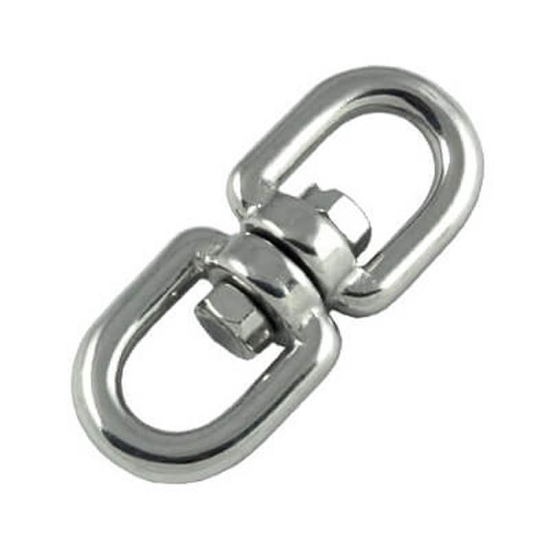 Metallic shackle on a white background