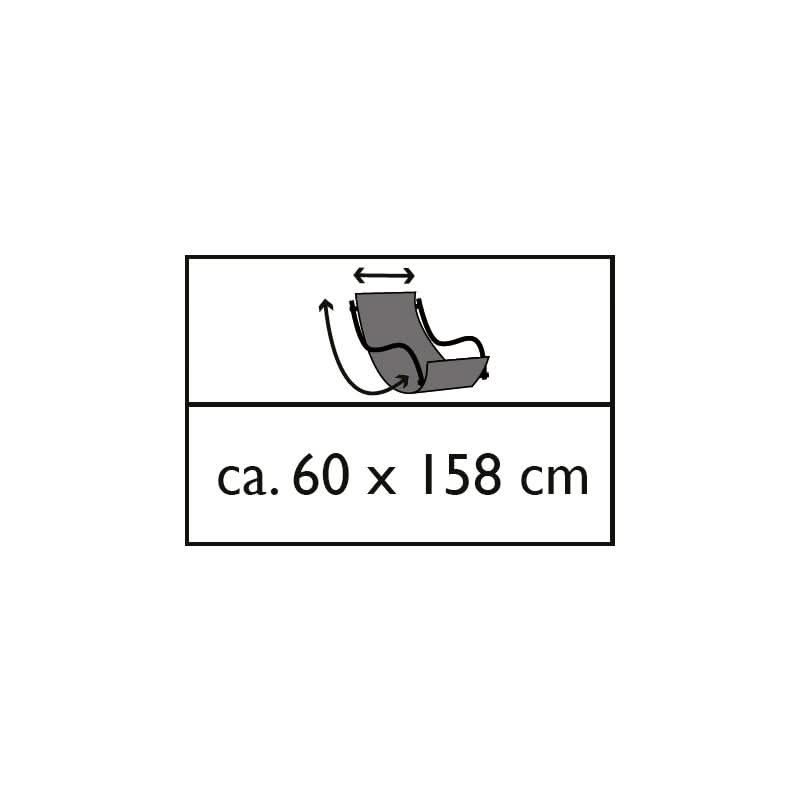 Diagram showing a product with dimensions ca. 60 x 158 cm on a white background.
