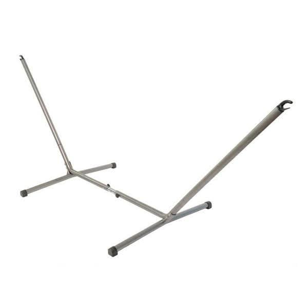 Metal stand with adjustable arms on a white background