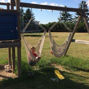 Turn your old swing into a hammock heaven - Simply Hammocks