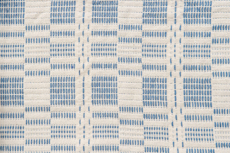 Textile pattern with blue and white checkered design