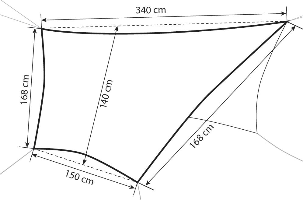 Adventure Ultra-Light Tarp Diagram
