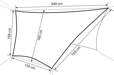 Adventure Ultra-Light Tarp Diagram