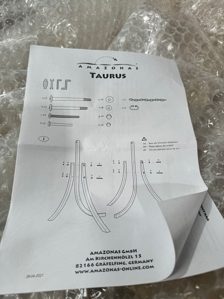 Taurus Hammock Chair Stand Instruction