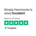 Trustpilot rating badge for Simply Hammocks with five green stars and 'Excellent' rating text.