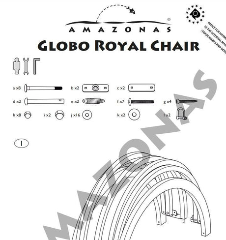 Amazonas Accessories GLOBO ROYAL DOUBLE CHAIR REPLACEMENT PARTS