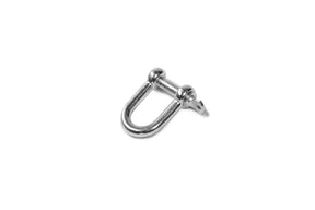 Metal U-bolt on a white background