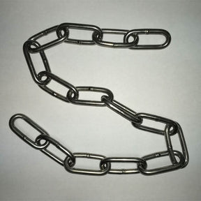 Metal chain on a grey background