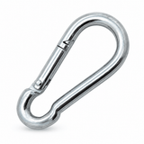 Silver spring-gate carabiner clip replacement part for the Luna Rockstone hanging chair stand.