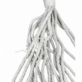 Close-up of frayed suspension ropes and loose fibres on the Grade C clearance Salsa Marine Hammock