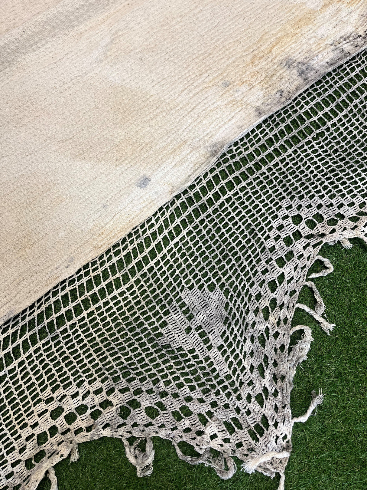 Mildew on hammock fringe
