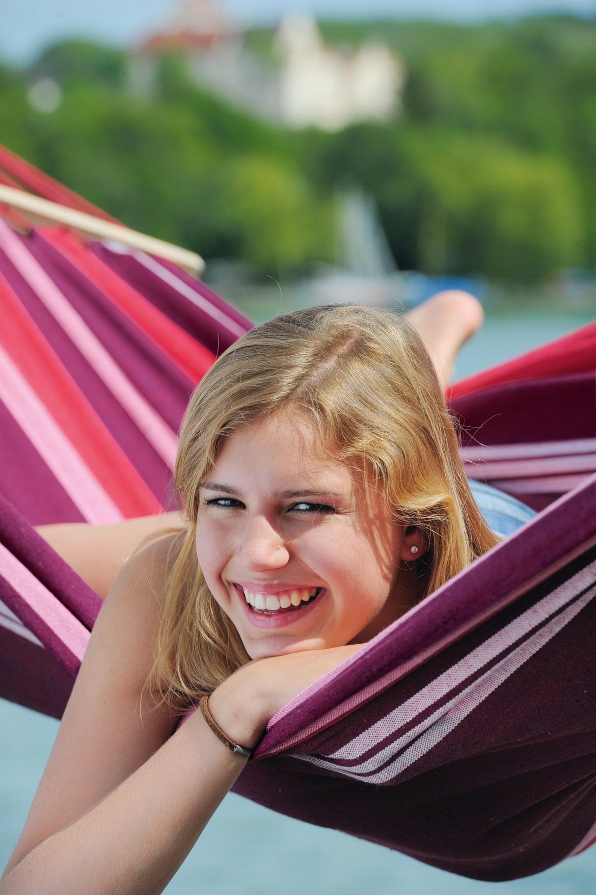 Amazonas Spreader Bar Hammock Aruba Fuego Hammock - Weatherproof Single