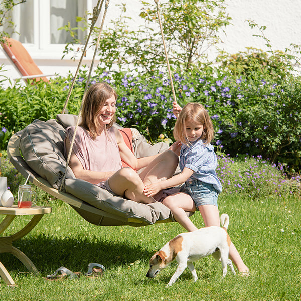 Swing Nest Hanging Chair Taupe Garden Furniture