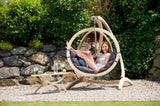 Globo Single Anthracite Hanging Egg Chair