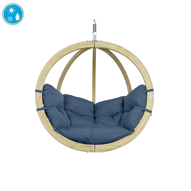 Globo Brisa Single Hanging Chair Weatherproof Blue.