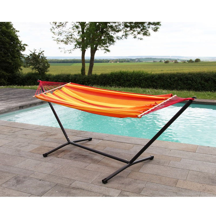 Black Steel Metal hammock stand with plastic nylon hooks