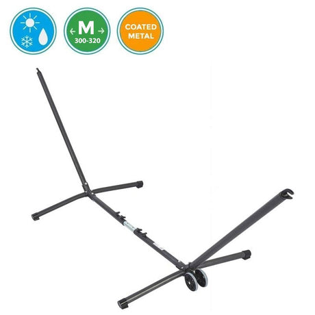Black Steel Metal hammock stand with plastic nylon hooks