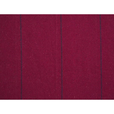 Close-up of maroon fabric with black lines on a white background