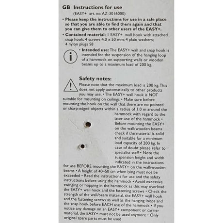 Instructions for use and safety notes on a gray background