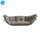 Grey pet hammock on a white background with a water droplet icon.