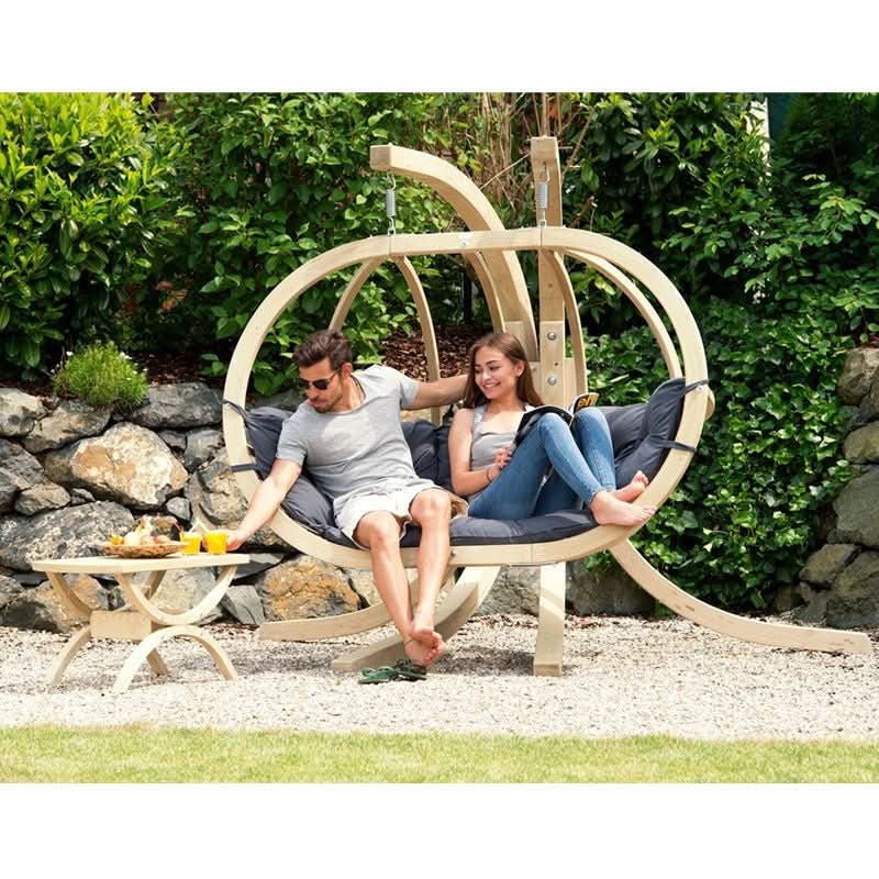 Globo Royal Anthracite Double Seater Hanging Egg Chair