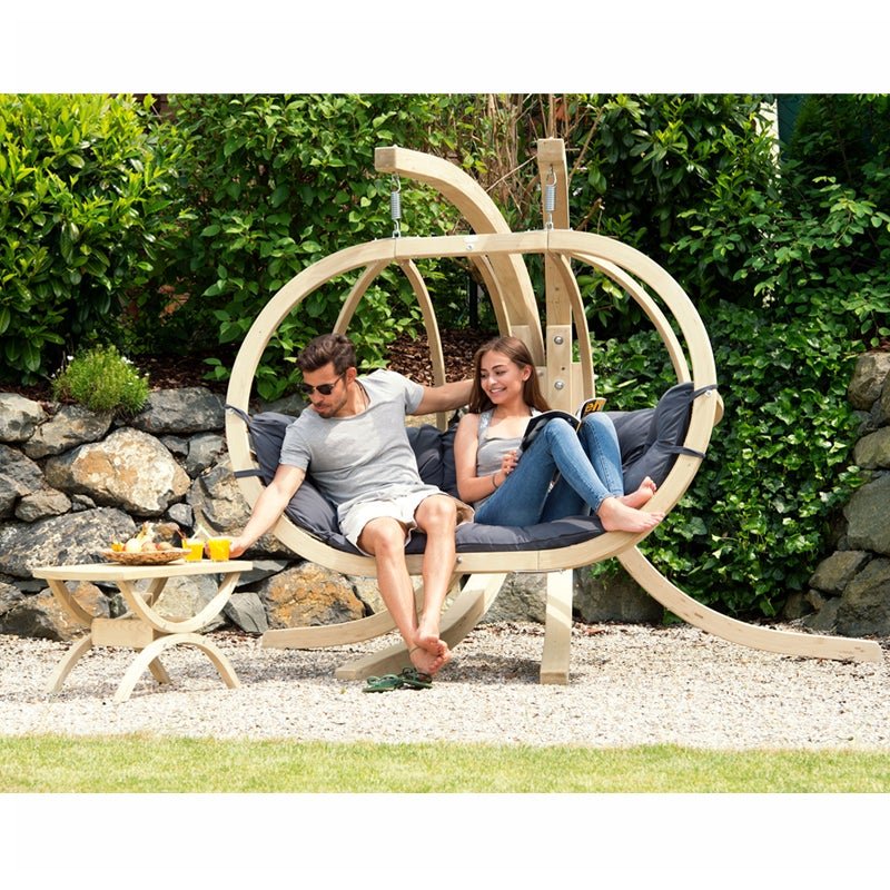 Globo Royal Anthracite Double Seater Hanging Egg Chair