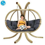 Globo Royal Anthracite Double Seater Hanging Egg Chair