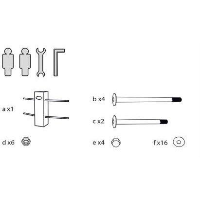 Simply Hammocks Accessories GLOBO ROYAL DOUBLE STAND REPLACEMENT PART B (x 1 piece)