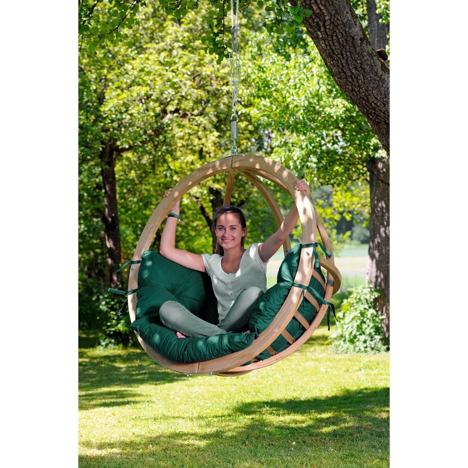 Amazonas Hammock Chair Globo Single Green Hanging Chair - (Weatherproof)