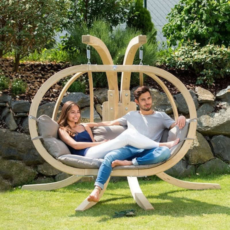 Amazonas Hanging Chair Stand Globo Royal Double Wooden Egg Chair Stand - Luxury