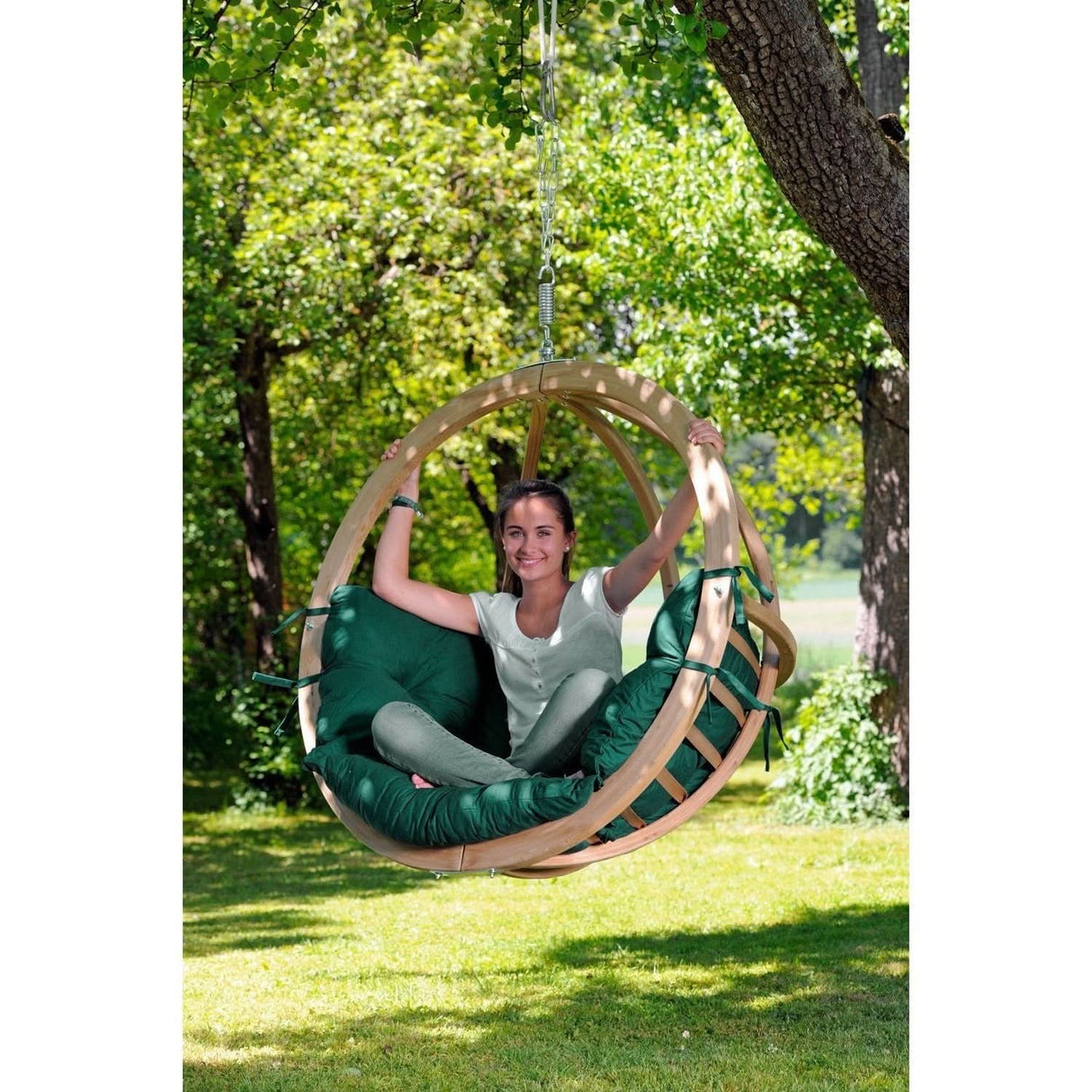 Amazonas Hanging Chair Globo Single Verde Hanging Egg Chair (Weatherproof)