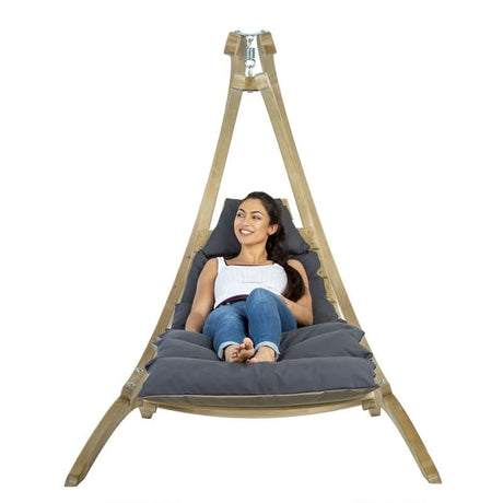 Amazonas Hanging Chair Swing Lounger Grey Set